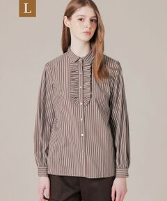 MACKINTOSH LONDON(L Size) / マッキントッシュ ロンドン (エル サイズ) シャツ・ブラウス | 【L】フィルコットンナイロンフリルブラウス