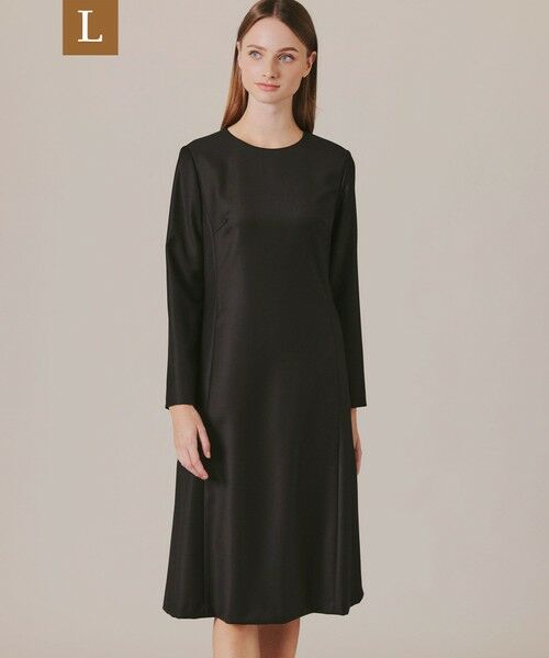 MACKINTOSH LONDON(L Size) / マッキントッシュ ロンドン (エル サイズ) ロング・マキシ丈ワンピース | 【L】【The Essential Collection】ファインウールワンピース(ブラック)