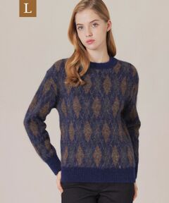 MACKINTOSH LONDON(L Size) / マッキントッシュ ロンドン (エル サイズ) ニット・セーター | 【L】モヘヤミックスアーガイルニットプルオーバー