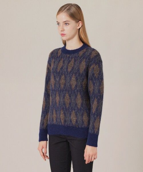 MACKINTOSH LONDON(L Size) / マッキントッシュ ロンドン (エル サイズ) ニット・セーター | 【L】モヘヤミックスアーガイルニットプルオーバー | 詳細3