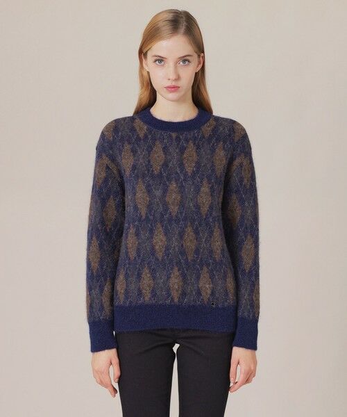 MACKINTOSH LONDON(L Size) / マッキントッシュ ロンドン (エル サイズ) ニット・セーター | 【L】モヘヤミックスアーガイルニットプルオーバー | 詳細4