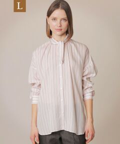 MACKINTOSH LONDON(L Size) / マッキントッシュ ロンドン (エル サイズ) シャツ・ブラウス | 【L】キュプラドビーストライプブラウス