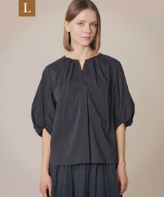 MACKINTOSH LONDON(L Size) / マッキントッシュ ロンドン (エル サイズ) シャツ・ブラウス | 【L】コットンナイロンストレッチパフスリーブブラウス