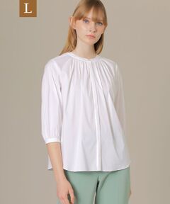 MACKINTOSH LONDON(L Size) / マッキントッシュ ロンドン (エル サイズ) シャツ・ブラウス | 【L】コットンナイロンストレッチノーカラーブラウス