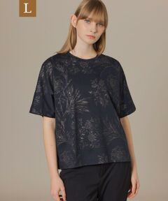 【L】【BIBURY FLOWER 001】ドローイングバイブリーフォイルプリントＴシャツ