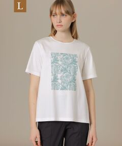 【L】【BIBURY FLOWER 001】ドローイングバイブリースクエアプリントTシャツ