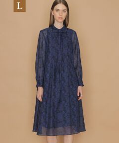 MACKINTOSH LONDON(L Size) / マッキントッシュ ロンドン (エル サイズ) ロング・マキシ丈ワンピース | 【L】【BIBURY FLOWER】バイブリーオーガンジーワンピース