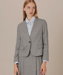 MACKINTOSH LONDON(L Size) / マッキントッシュ ロンドン (エル サイズ) ノーカラージャケット | 【L】ストレッチサイロウールノーカラージャケット