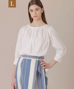 MACKINTOSH LONDON(L Size) / マッキントッシュ ロンドン (エル サイズ) シャツ・ブラウス | 【L】コットンナイロンストレッチノーカラーブラウス