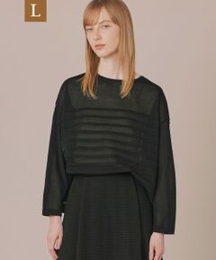 MACKINTOSH LONDON(L Size) / マッキントッシュ ロンドン (エル サイズ) ニット・セーター | 【L】シースルーボーダーニットプルオーバー