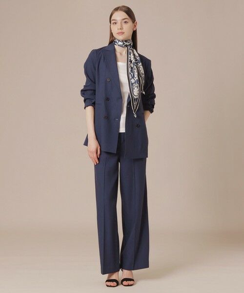 MACKINTOSH LONDON(L Size) / マッキントッシュ ロンドン (エル サイズ) ノーカラージャケット | 【L】【婦人画報掲載】麻レーヨンストレッチジャケット | 詳細1