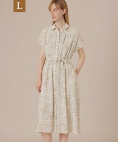 MACKINTOSH LONDON(L Size) / マッキントッシュ ロンドン (エル サイズ) ロング・マキシ丈ワンピース | 【L】シルエットフラワーワンピース