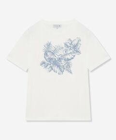 【L】ボタニカルリーフプリントTシャツ