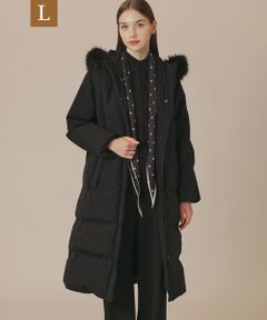 【L】【婦人画報掲載】【BLACK OF BLACKs】タスランタイプライターダウンコート