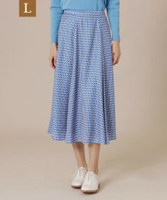 MACKINTOSH LONDON(L Size) / マッキントッシュ ロンドン (エル サイズ) ロング・マキシ丈スカート | 【L】ポリゴナルパターンプリントスカート