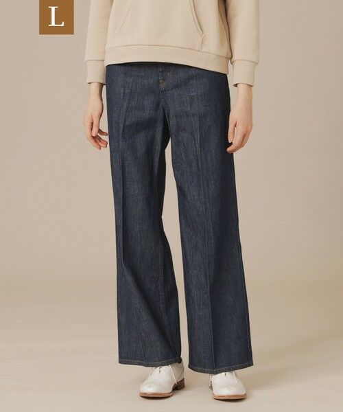 MACKINTOSH LONDON(L Size) / マッキントッシュ ロンドン (エル サイズ) その他パンツ | 【L】コットンリネンデニムワイドパンツ(ネイビー)