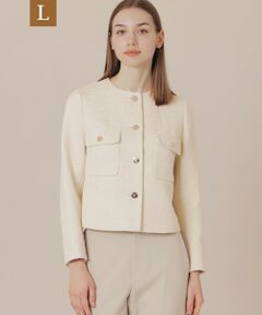 MACKINTOSH LONDON(L Size) / マッキントッシュ ロンドン (エル サイズ) ノーカラージャケット | 【L】コットンツイードジャケット