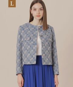 MACKINTOSH LONDON(L Size) / マッキントッシュ ロンドン (エル サイズ) ノーカラージャケット | 【L】コットンツイードジャケット