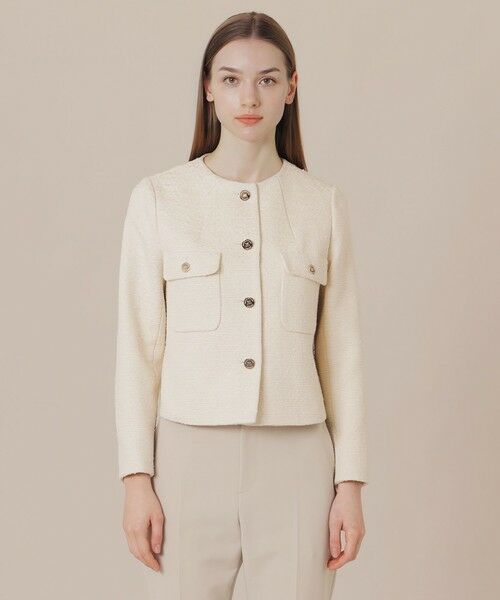 MACKINTOSH LONDON(L Size) / マッキントッシュ ロンドン (エル サイズ) ノーカラージャケット | 【L】コットンツイードジャケット | 詳細3