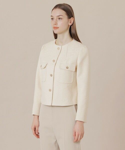 MACKINTOSH LONDON(L Size) / マッキントッシュ ロンドン (エル サイズ) ノーカラージャケット | 【L】コットンツイードジャケット | 詳細4