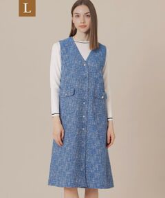 MACKINTOSH LONDON(L Size) / マッキントッシュ ロンドン (エル サイズ) ロング・マキシ丈ワンピース | 【L】ツイードジャンパースカート