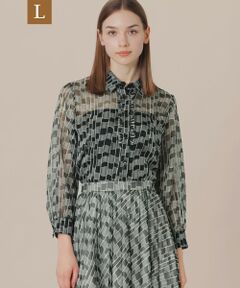 MACKINTOSH LONDON(L Size) / マッキントッシュ ロンドン (エル サイズ) シャツ・ブラウス | 【L】グラフィカルメッシュプリントブラウス