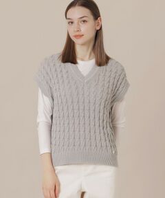 MACKINTOSH LONDON(L Size) / マッキントッシュ ロンドン (エル サイズ) ニット・セーター | 【L】ケーブルニットベスト