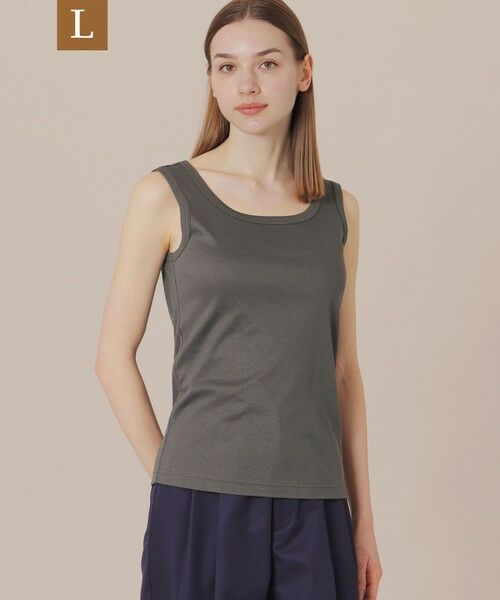 MACKINTOSH LONDON(L Size)/マッキントッシュ ロンドン (エル サイズ) 【L】ストレッチリブタンクトップ チャコールグレー 44 MACKINTOSH LONDON(L Size)/マッキントッシュ ロンドン (エル サイズ) 【L】ストレッチリブタンクトップ チャコールグレー 44