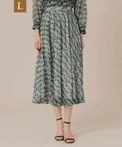 MACKINTOSH LONDON(L Size) / マッキントッシュ ロンドン (エル サイズ) ロング・マキシ丈スカート | 【L】グラフィカルメッシュプリントスカート