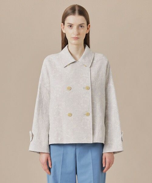 MACKINTOSH LONDON(L Size) / マッキントッシュ ロンドン (エル サイズ) その他アウター | 【L】【婦人画報掲載】【BIBURY FLOWER】【FYVIE/フィビー】バイブリーフラワージャカードショートコート | 詳細4