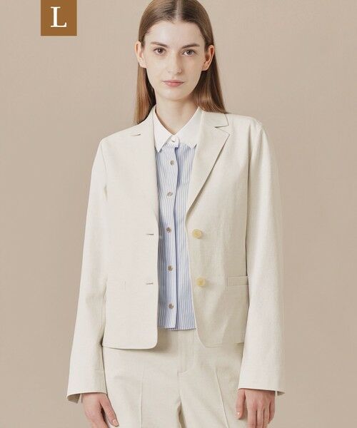 MACKINTOSH LONDON(L Size)/マッキントッシュ ロンドン (エル サイズ) 【L】コットンリネンブレンドオックスジャケット ホワイト系その他 46 MACKINTOSH LONDON(L Size)/マッキントッシュ ロンドン (エル サイズ) 【L】コットンリネンブレンドオックスジャケット ホワイト系その他 46
