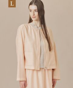 MACKINTOSH LONDON(L Size) / マッキントッシュ ロンドン (エル サイズ) ノーカラージャケット | 【L】シャイニーシアーノーカラージャケット