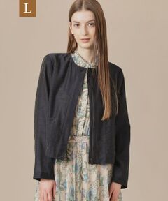 MACKINTOSH LONDON(L Size) / マッキントッシュ ロンドン (エル サイズ) ノーカラージャケット | 【L】シャイニーシアーノーカラージャケット