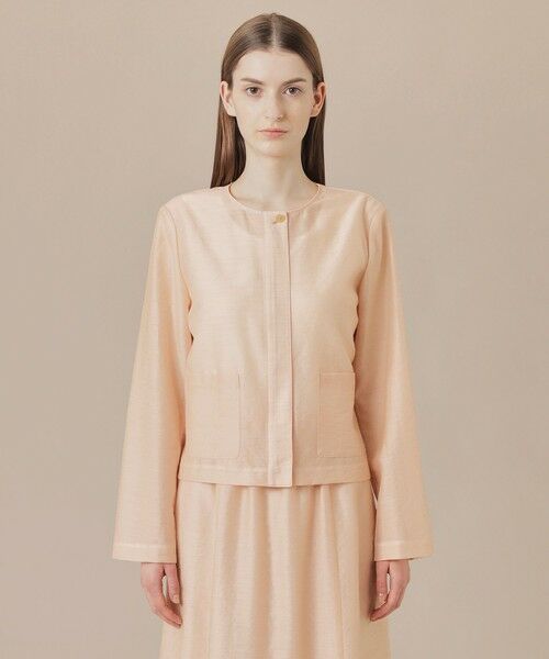 MACKINTOSH LONDON(L Size) / マッキントッシュ ロンドン (エル サイズ) ノーカラージャケット | 【L】シャイニーシアーノーカラージャケット | 詳細3