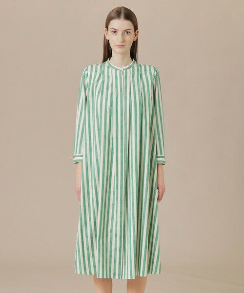 MACKINTOSH LONDON(L Size) / マッキントッシュ ロンドン (エル サイズ) ロング・マキシ丈ワンピース | 【L】【婦人画報掲載】ストライプフラワージャカードワンピース | 詳細3