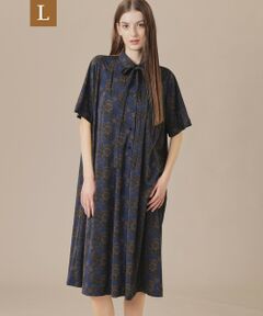 MACKINTOSH LONDON(L Size) / マッキントッシュ ロンドン (エル サイズ) ロング・マキシ丈ワンピース | 【L】【婦人画報掲載】【BIBURY FLOWER】トーナルバイブリーフラワージャージワンピース