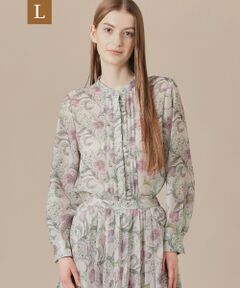 MACKINTOSH LONDON(L Size) / マッキントッシュ ロンドン (エル サイズ) シャツ・ブラウス | 【L】【BIBURY FLOWER】ドローイングカラーバイブリーフラワーブラウス