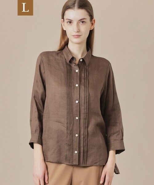 MACKINTOSH LONDON(L Size)/マッキントッシュ ロンドン (エル サイズ) 【L】シアーラミーシャツ ブラウン8 44 MACKINTOSH LONDON(L Size)/マッキントッシュ ロンドン (エル サイズ) 【L】シアーラミーシャツ ブラウン8 44