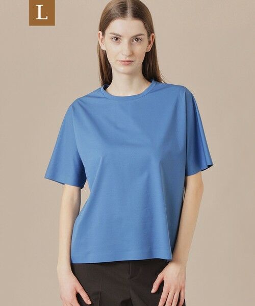 MACKINTOSH LONDON(L Size)/マッキントッシュ ロンドン (エル サイズ) 【L】【婦人画報掲載】【The Essential Collection】プレーティング天竺半袖Tシャツ ブルー4 44 MACKINTOSH LONDON(L Size)/マッキントッシュ ロンドン (エル サイズ) 【L】【婦人画報掲載】【The Essential Collection】プレーティング天竺半袖Tシャツ ブルー4 44