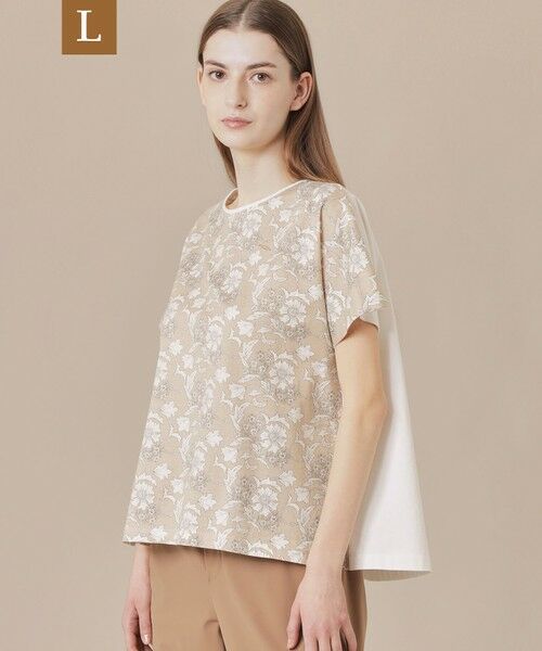 MACKINTOSH LONDON(L Size)/マッキントッシュ ロンドン (エル サイズ) 【L】【婦人画報掲載】【BIBURY FLOWER】カラーバイブリーフラワープリントTシャツ ベージュ 44 MACKINTOSH LONDON(L Size)/マッキントッシュ ロンドン (エル サイズ) 【L】【婦人画報掲載】【BIBURY FLOWER】カラーバイブリーフラワープリントTシャツ ベージュ 44