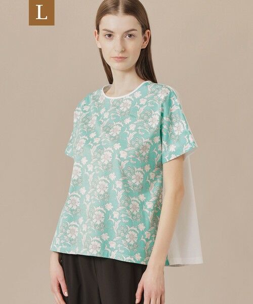 MACKINTOSH LONDON(L Size)/マッキントッシュ ロンドン (エル サイズ) 【L】【婦人画報掲載】【BIBURY FLOWER】カラーバイブリーフラワープリントTシャツ グリーン 44 MACKINTOSH LONDON(L Size)/マッキントッシュ ロンドン (エル サイズ) 【L】【婦人画報掲載】【BIBURY FLOWER】カラーバイブリーフラワープリントTシャツ グリーン 44