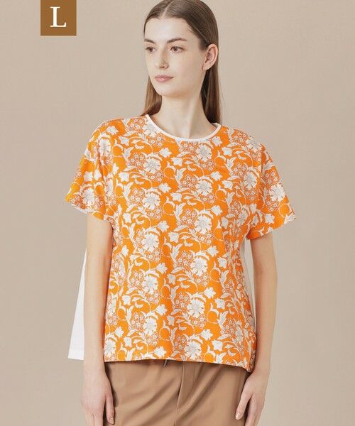 MACKINTOSH LONDON(L Size)/マッキントッシュ ロンドン (エル サイズ) 【L】【婦人画報掲載】【BIBURY FLOWER】カラーバイブリーフラワープリントTシャツ オレンジ 44 MACKINTOSH LONDON(L Size)/マッキントッシュ ロンドン (エル サイズ) 【L】【婦人画報掲載】【BIBURY FLOWER】カラーバイブリーフラワープリントTシャツ オレンジ 44