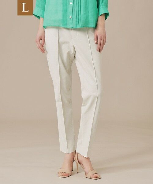 MACKINTOSH LONDON(L Size)/マッキントッシュ ロンドン (エル サイズ) 【L】【婦人画報掲載】コットンリネンブレンドオックステーパードパンツ ホワイト系その他 44 MACKINTOSH LONDON(L Size)/マッキントッシュ ロンドン (エル サイズ) 【L】【婦人画報掲載】コットンリネンブレンドオックステーパードパンツ ホワイト系その他 44