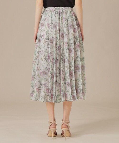 MACKINTOSH LONDON(L Size) / マッキントッシュ ロンドン (エル サイズ) ロング・マキシ丈スカート | 【L】【婦人画報掲載】【BIBURY FLOWER】ドローイングカラーバイブリーフラワースカート | 詳細5