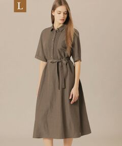 MACKINTOSH LONDON(L Size) / マッキントッシュ ロンドン (エル サイズ) ロング・マキシ丈ワンピース | 【L】ライトナチュラルタンブラーワンピース