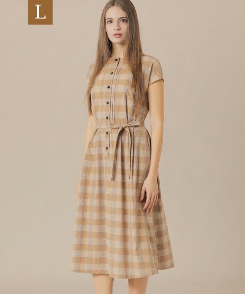 MACKINTOSH LONDON(L Size)/マッキントッシュ ロンドン (エル サイズ) 【L】ハイカウントエンザイムワンピース ベージュ 44 MACKINTOSH LONDON(L Size)/マッキントッシュ ロンドン (エル サイズ) 【L】ハイカウントエンザイムワンピース ベージュ 44