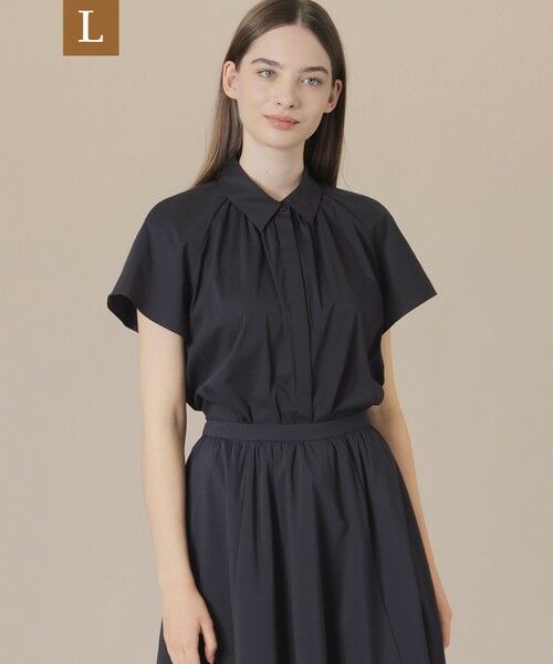 MACKINTOSH LONDON(L Size)/マッキントッシュ ロンドン (エル サイズ) 【L】コットンナイロンストレッチブラウス ネイビー 46 MACKINTOSH LONDON(L Size)/マッキントッシュ ロンドン (エル サイズ) 【L】コットンナイロンストレッチブラウス ネイビー 46
