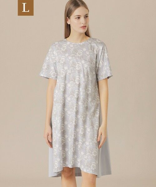 MACKINTOSH LONDON(L Size)/マッキントッシュ ロンドン (エル サイズ) 【L】【婦人画報掲載】【BIBURY FLOWER】カラーバイブリーフラワーロングTシャツ グレー系2 44 MACKINTOSH LONDON(L Size)/マッキントッシュ ロンドン (エル サイズ) 【L】【婦人画報掲載】【BIBURY FLOWER】カラーバイブリーフラワーロングTシャツ グレー系2 44