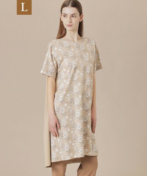 MACKINTOSH LONDON(L Size)/マッキントッシュ ロンドン (エル サイズ) 【L】【婦人画報掲載】【BIBURY FLOWER】カラーバイブリーフラワーロングTシャツ ベージュ 44 MACKINTOSH LONDON(L Size)/マッキントッシュ ロンドン (エル サイズ) 【L】【婦人画報掲載】【BIBURY FLOWER】カラーバイブリーフラワーロングTシャツ ベージュ 44
