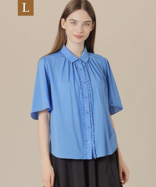 MACKINTOSH LONDON(L Size)/マッキントッシュ ロンドン (エル サイズ) 【L】シアーコットンナイロンブラウス ブルー4 44 MACKINTOSH LONDON(L Size)/マッキントッシュ ロンドン (エル サイズ) 【L】シアーコットンナイロンブラウス ブルー4 44